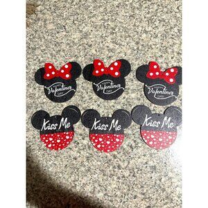 Disney valentines wooden ornaments